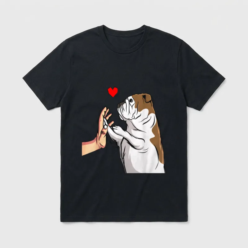 Englische Bulldogge Liebe Frauchen T-Shirt – Klassisches T-Shirt in Schwarz