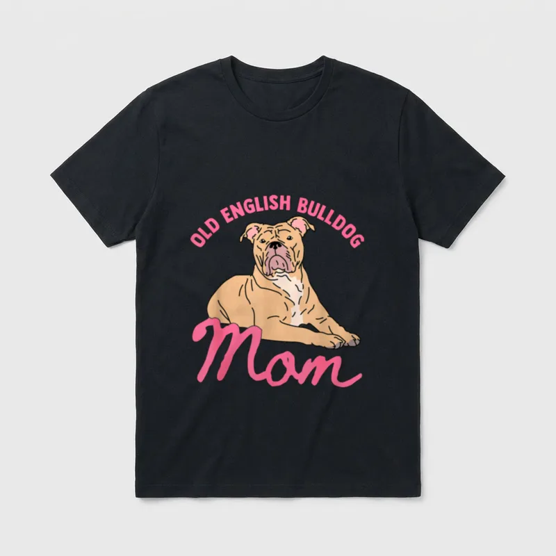 Old English Bulldog Mom Englische Bulldogge T-Shirt – Klassisches T-Shirt in Schwarz