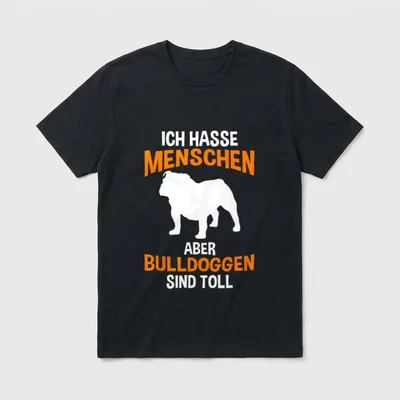Englische Bulldoggen sind großartige T-Shirt – Klassisches T-Shirt in Schwarz