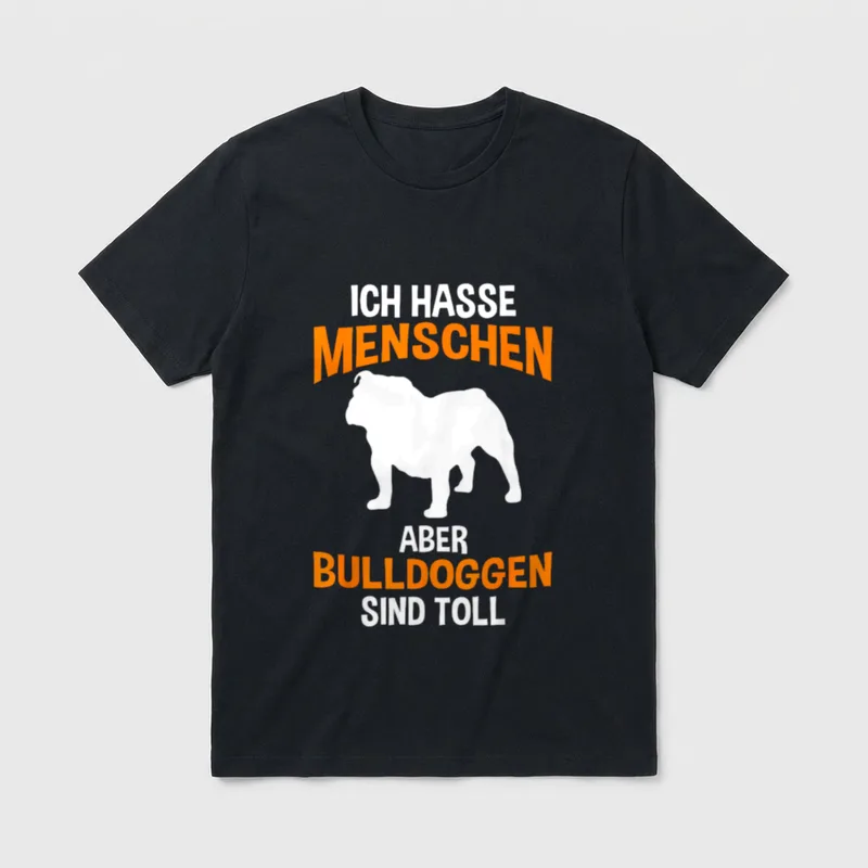 Englische Bulldoggen sind großartige T-Shirt – Klassisches T-Shirt in Schwarz