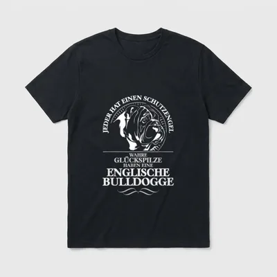 Englische Bulldogge Schutzengel Hund T-Shirt – Klassisches T-Shirt in Schwarz