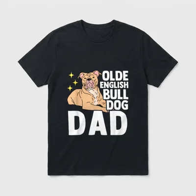 Olde English Bulldog Dad T-Shirt – Klassisches T-Shirt in Schwarz
