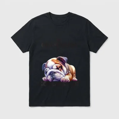 Offizielles Schlafshirt Englische Bulldogge Hund T-Shirt – Klassisches T-Shirt in Schwarz