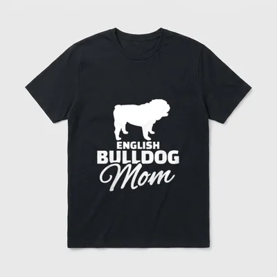 Englische Bulldogge Mama T-Shirt 0109 – Klassisches T-Shirt in Schwarz