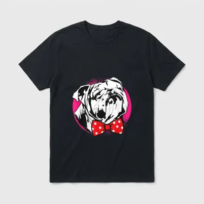 Hunde I Bulldoggen I T-Shirt – Klassisches T-Shirt in Schwarz
