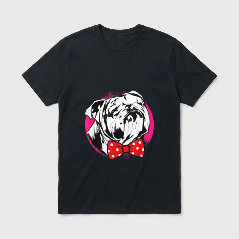 Hunde I Bulldoggen I T-Shirt – Klassisches T-Shirt in Schwarz