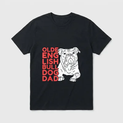 Olde English Bulldog Dad Herrchen T-Shirt – Klassisches T-Shirt in Schwarz