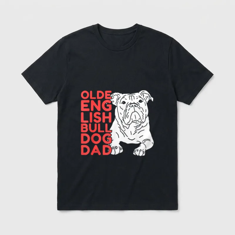 Olde English Bulldog Dad Herrchen T-Shirt – Klassisches T-Shirt in Schwarz