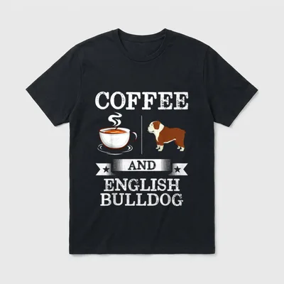 Englische Bulldogge Kaffee T-Shirt – Klassisches T-Shirt in Schwarz