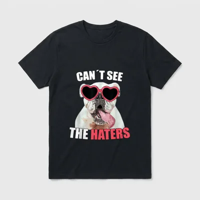 Old English Bulldog can´t T-Shirt – Klassisches T-Shirt in Schwarz