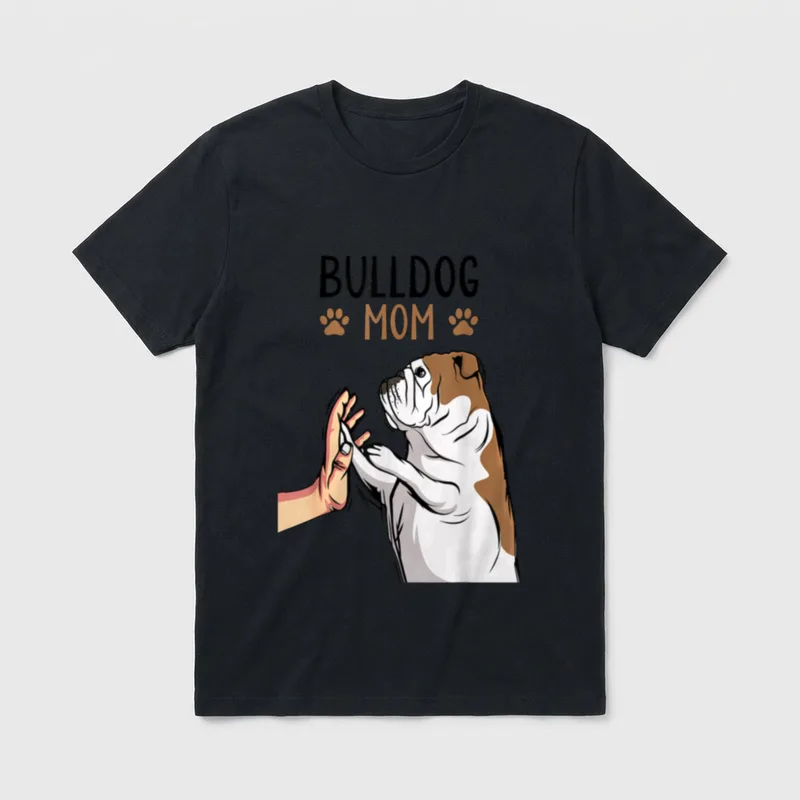 Englische Bulldogge Mom Hunde T-Shirt – Klassisches T-Shirt in Schwarz