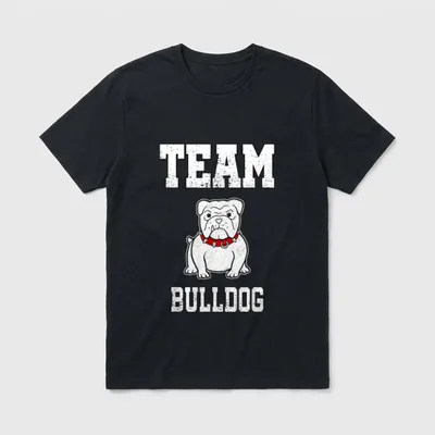 Team Bulldog T Englische T-Shirt – Klassisches T-Shirt in Schwarz