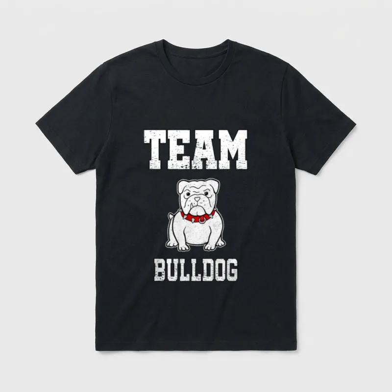 Team Bulldog T Englische T-Shirt – Klassisches T-Shirt in Schwarz