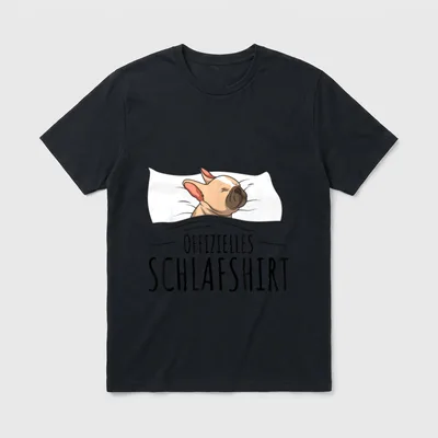 Französische Bulldogge T-Shirt Herren – Klassisches T-Shirt in Schwarz