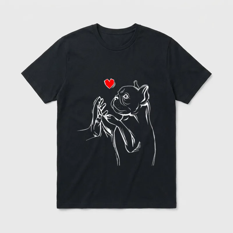 Süße Französische Bulldogge Geschenke T-Shirt – Klassisches T-Shirt in Schwarz
