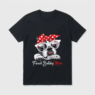 French Bulldog Mom Französische T-Shirt – Klassisches T-Shirt in Schwarz