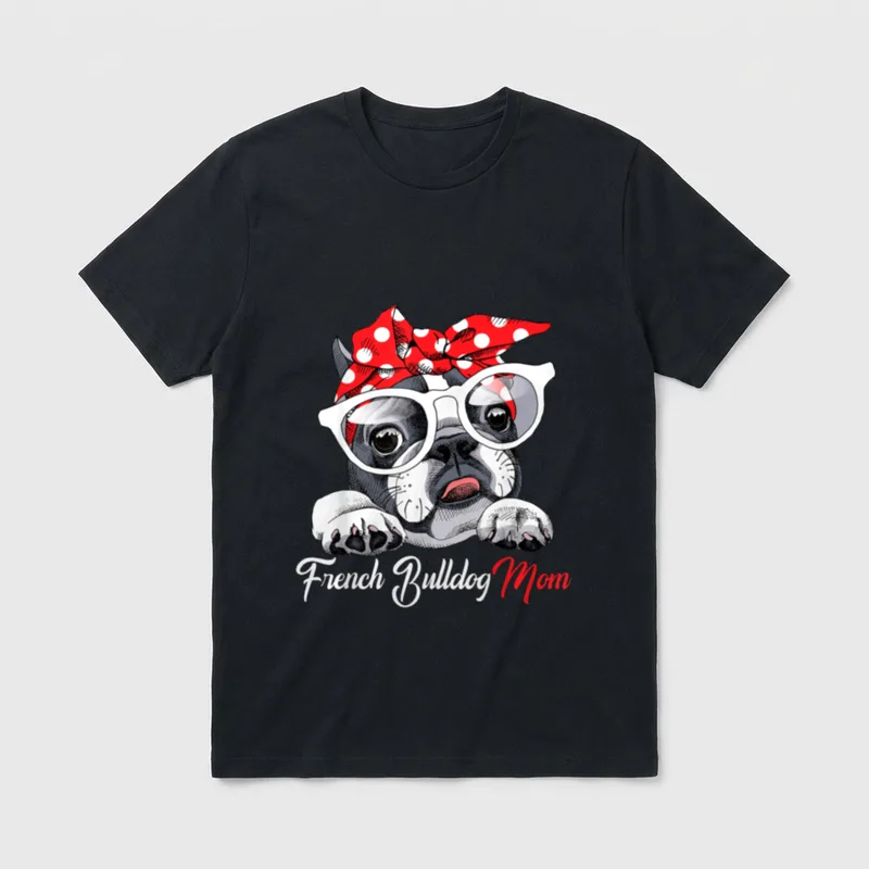French Bulldog Mom Französische T-Shirt – Klassisches T-Shirt in Schwarz
