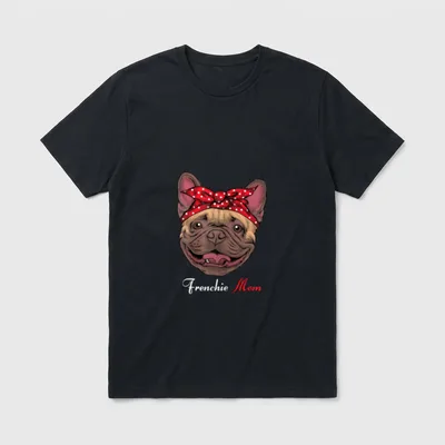 Frenchie Mom Französische Bulldogge T-Shirt – Klassisches T-Shirt in Schwarz