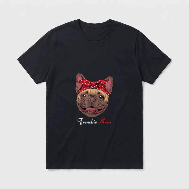 Frenchie Mom Französische Bulldogge T-Shirt – Klassisches T-Shirt in Schwarz