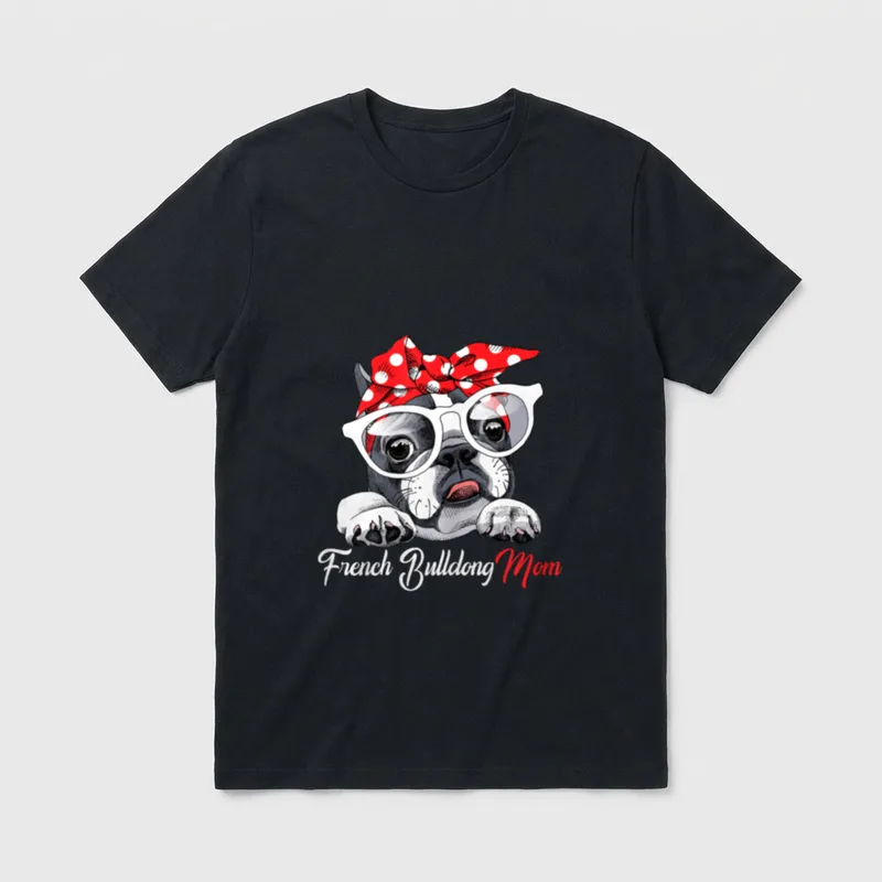 French Bulldog Mom Französische Bulldogge T-Shirt – Klassisches T-Shirt in Schwarz