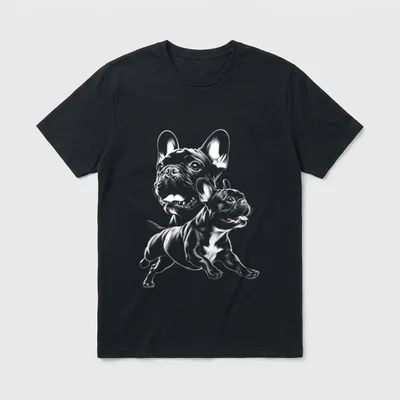 Süße Französische Bulldogge T-Shirt – Klassisches T-Shirt in Schwarz