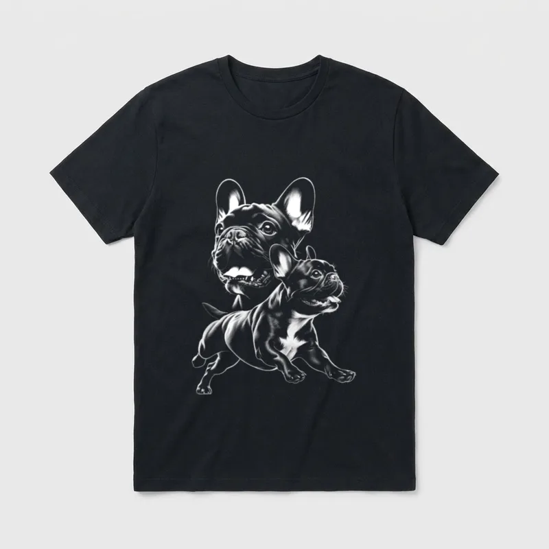 Süße Französische Bulldogge T-Shirt – Klassisches T-Shirt in Schwarz