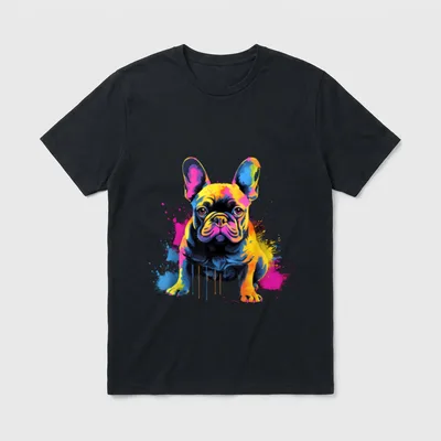 Süße französische Bulldogge T-Shirt 0017 – Klassisches T-Shirt in Schwarz