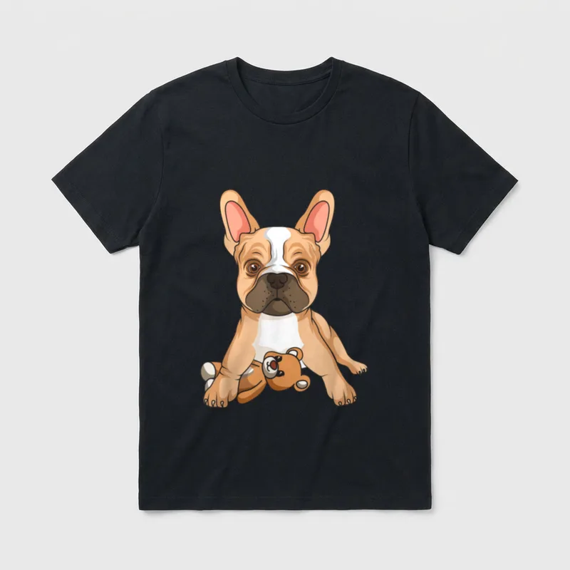 Französische Bulldogge Hunde Liebe T-Shirt – Klassisches T-Shirt in Schwarz