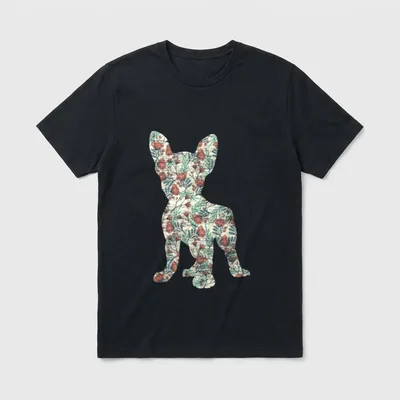 Vintage Französische Bulldogge T-Shirt – Klassisches T-Shirt in Schwarz