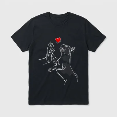 Bully Mama French Stolz T-Shirt – Klassisches T-Shirt in Schwarz