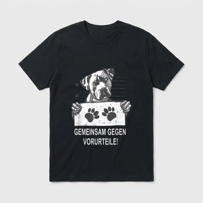 Gemeinsam Gegen Vorurteile Listenhund T-Shirt – Klassisches T-Shirt in Schwarz