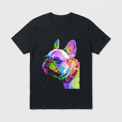 Frenchie Französische Bulldogge Pop T-Shirt – Klassisches T-Shirt in Schwarz