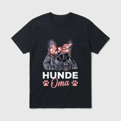 Hunde Oma Französische Bulldogge T-Shirt – Klassisches T-Shirt in Schwarz