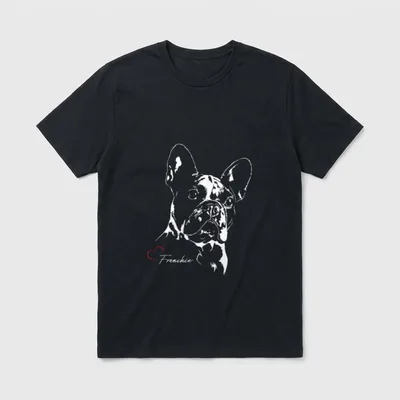 Frenchie Französische Bulldogge Hund T-Shirt 0050 – Klassisches T-Shirt in Schwarz