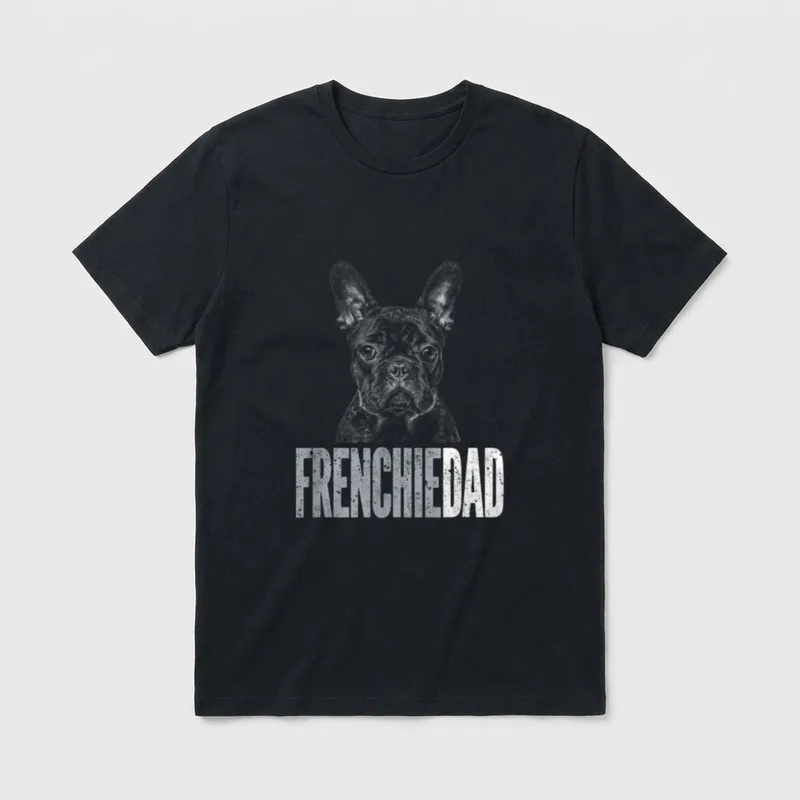 Frenchie Dad Französische Bulldogge Vater T-Shirt – Klassisches T-Shirt in Schwarz