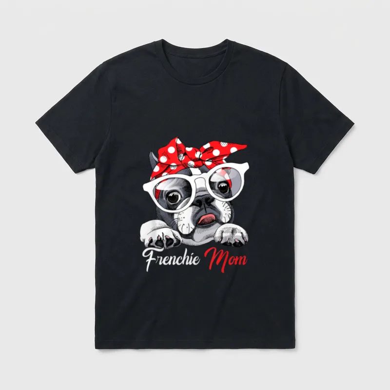 French Bulldog Mom Französische Bulldogge Mama T-Shirt – Klassisches T-Shirt in Schwarz
