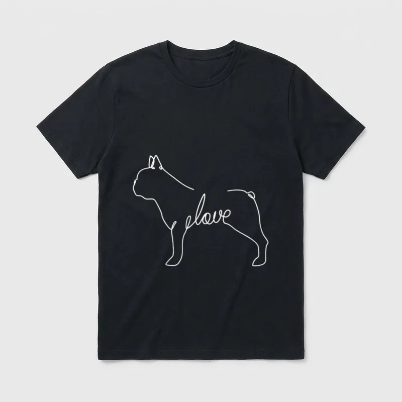 Süße Französische Bulldoggen Geschenke T-Shirt 0071 – Klassisches T-Shirt in Schwarz