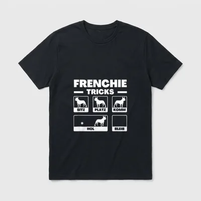Frenchie Französische Bulldogge Tricks T-Shirt – Klassisches T-Shirt in Schwarz