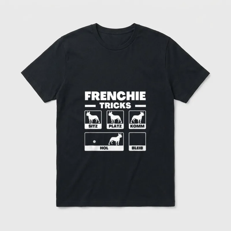 Frenchie Französische Bulldogge Tricks T-Shirt – Klassisches T-Shirt in Schwarz