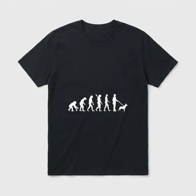 Evolution Französische Bulldogge T-Shirt – Klassisches T-Shirt in Schwarz