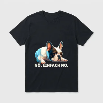 Französische Bulldogge Nö Einflach T-Shirt – Klassisches T-Shirt in Schwarz