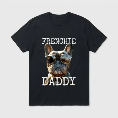 Frenchie Daddy Papa Vater T-Shirt – Klassisches T-Shirt in Schwarz
