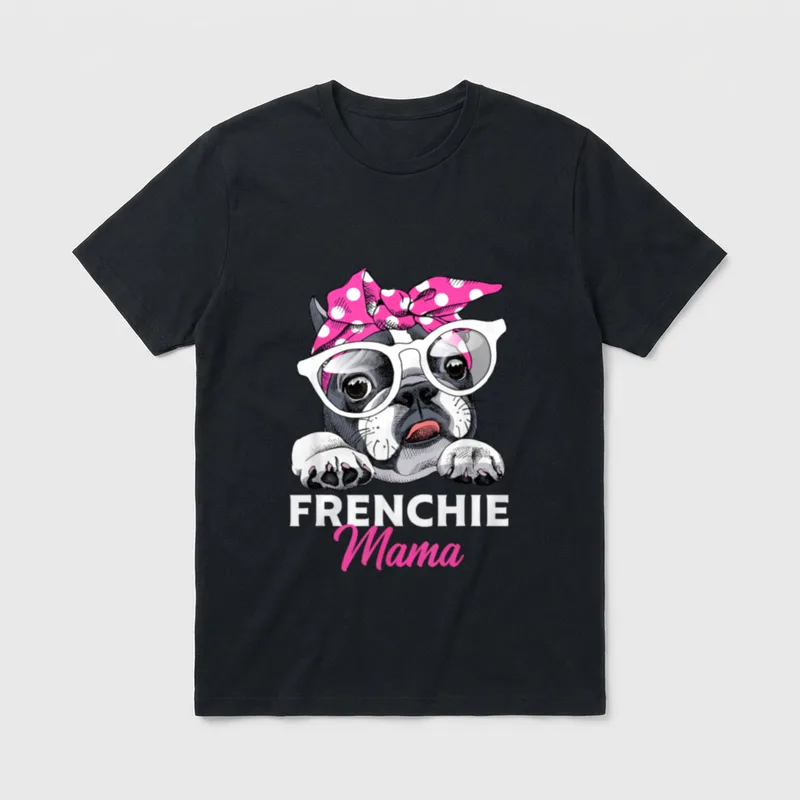 Französische Bulldogge Mama Frauchen T-Shirt – Klassisches T-Shirt in Schwarz