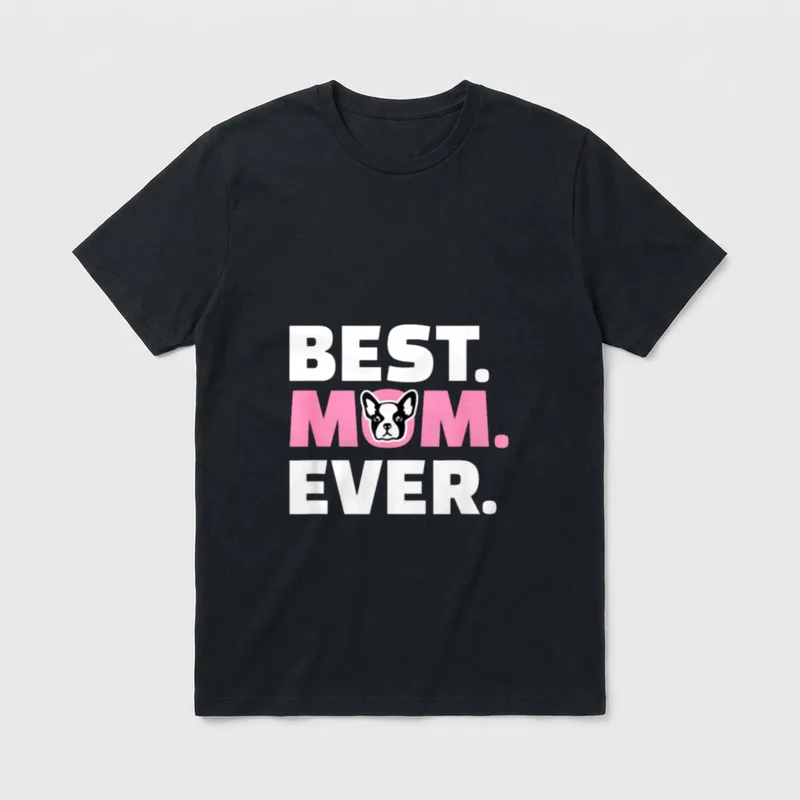 Französische Bulldogge Mama T-Shirt – Klassisches T-Shirt in Schwarz