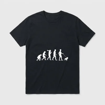 Französische Bulldogge Lustiges Evolution T-Shirt – Klassisches T-Shirt in Schwarz