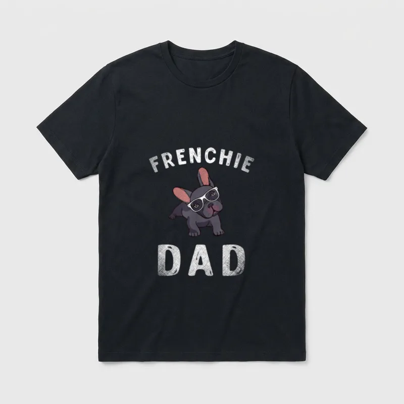 Französische Bulldogge T-Shirt 0108 – Klassisches T-Shirt in Schwarz