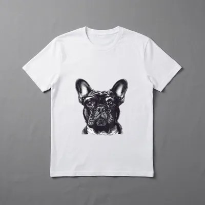 Französische Bulldogge mit Brille T-Shirt – Klassisches T-Shirt in Schwarz