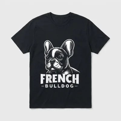 mit französischer Bulldogge niedliches T-Shirt – Klassisches T-Shirt in Schwarz