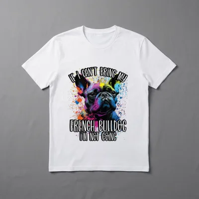 Colorful Splash Art Französische T-Shirt – Klassisches T-Shirt in Schwarz