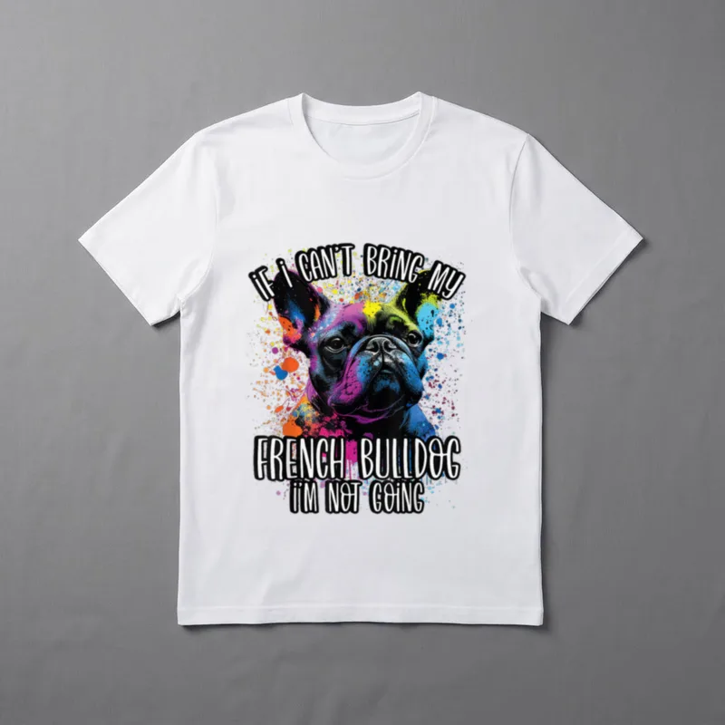 Colorful Splash Art Französische T-Shirt – Klassisches T-Shirt in Schwarz